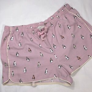 LOFT Women’s Pink Penguin PJ Lounge Shorts Size M